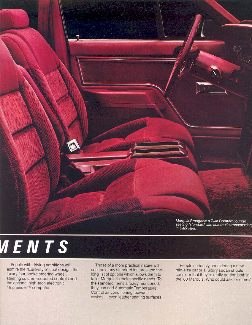 1983 Mercury Marquis Brochure Page 10